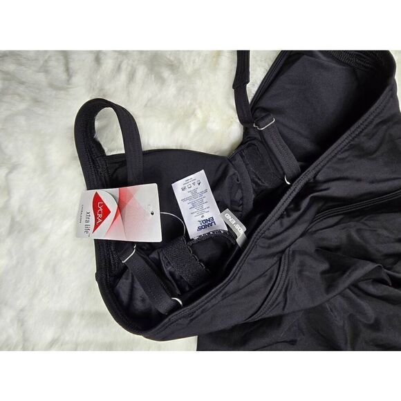 Lands'  End Black Underwired Tankini Top 2Petite - Picture 3 of 3